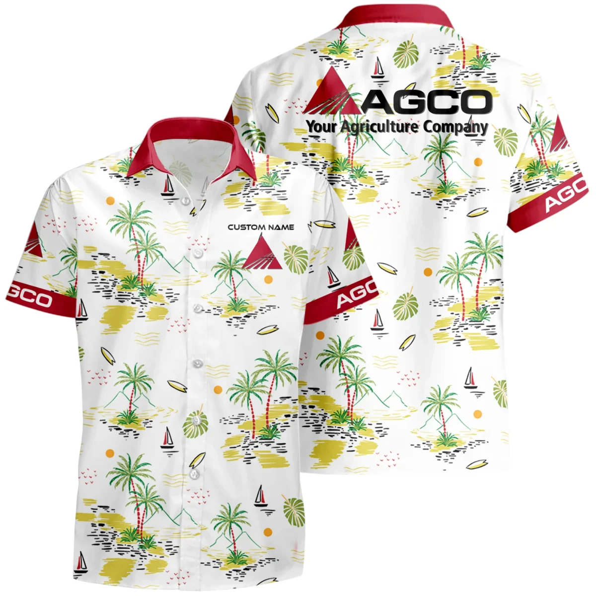 AGCO Hawaiian Shirt x T-Shirt Full Set Limited 2025 All Over Print, Custom Name HIDI140425Y7HWLS8AGC