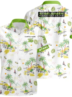 Steel Green Manufacturing Hawaiian Shirt x T-Shirt Full Set Limited 2025 All Over Print, Custom Name HIDI230425Y7HWLS8SGM