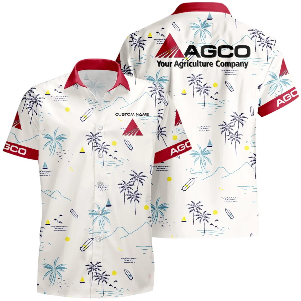 AGCO Hawaiian Shirt x T-Shirt Full Set Limited 2025 All Over Print, Custom Name HIDI140425Y7HWLS9AGC