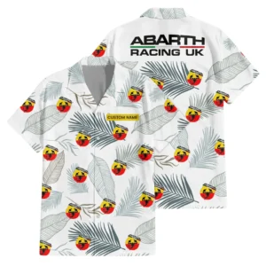 Abarth Racing UK Exclusive Logo Hawaiian Shirt Tropical Leaves Pattern All-over Print, Custom Name HIHI140125Y7HWLS1ABA