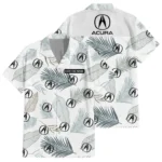 Acura Exclusive Logo Hawaiian Shirt Tropical Leaves Pattern All-over Print, Custom Name HIHI140125Y7HWLS1ACU