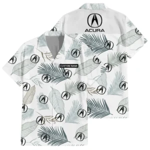 Acura Exclusive Logo Hawaiian Shirt Tropical Leaves Pattern All-over Print, Custom Name HIHI140125Y7HWLS1ACU