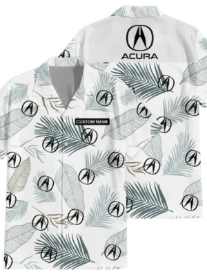 Acura Exclusive Logo Hawaiian Shirt Tropical Leaves Pattern All-over Print, Custom Name HIHI140125Y7HWLS1ACU