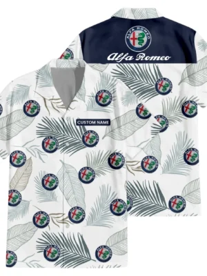 Alfa Romeo Exclusive Logo Hawaiian Shirt Tropical Leaves Pattern All-over Print, Custom Name HIHI140125Y7HWLS1ALR