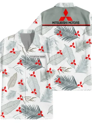 Mitsubishi Exclusive Logo Hawaiian Shirt Tropical Leaves Pattern All-over Print, Custom Name HIHI180225Y7HWLS1MIT